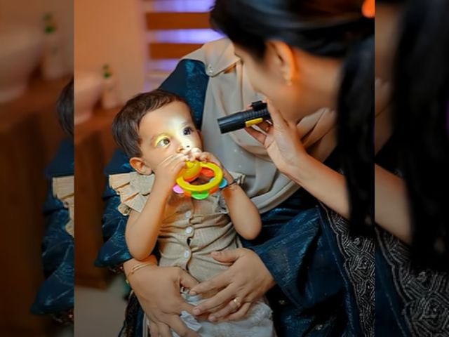Dr, Lakshmi, the best best pediatric ophthalmologist in Kerala treated a baby
